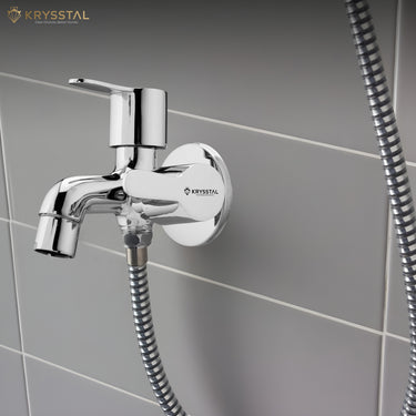 Prada Two Way Bib Tap (Double Handle) with Wall Flange