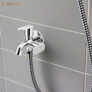 Royal Two Way Bib Tap (Double Handle) with Round Wall Flange