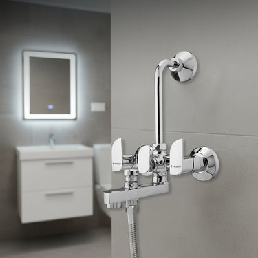 Merlin 3-in-1 Wall Mixer Tap for Bathroom