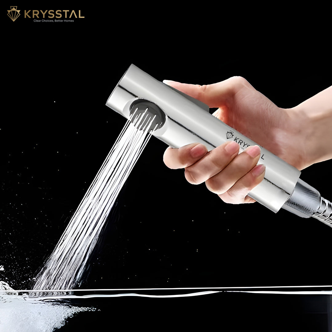 Jetflow Chrome Health Faucet with 304-SS Shower Tube (1m) & Wall Hook ...
