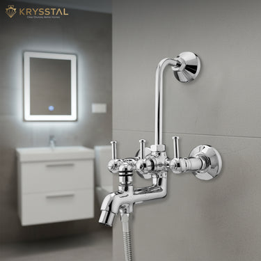 Stellar 3-in-1 Wall Mixer Tap for Bathroom