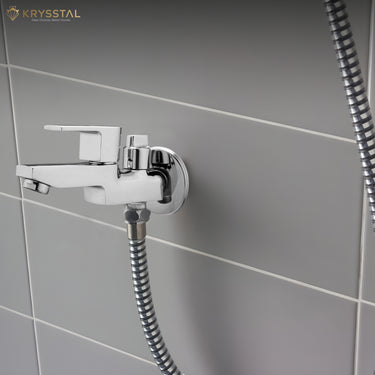 Angelo Two Way Bib Tap (Double Handle) with Wall Flange