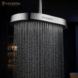 Boltz Overhead Rain Shower with water droplets on a dark background