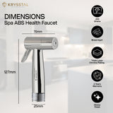 Spa ABS Health Faucet with dimensions and features