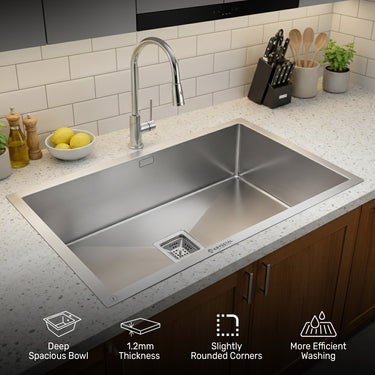 Handmade Nickle-Free SS Single Bowl (32 x 20 x 10 inches) Kitchen Sink