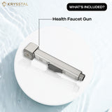 Health Faucet Gun with included on a white background with Krysstal branding.
