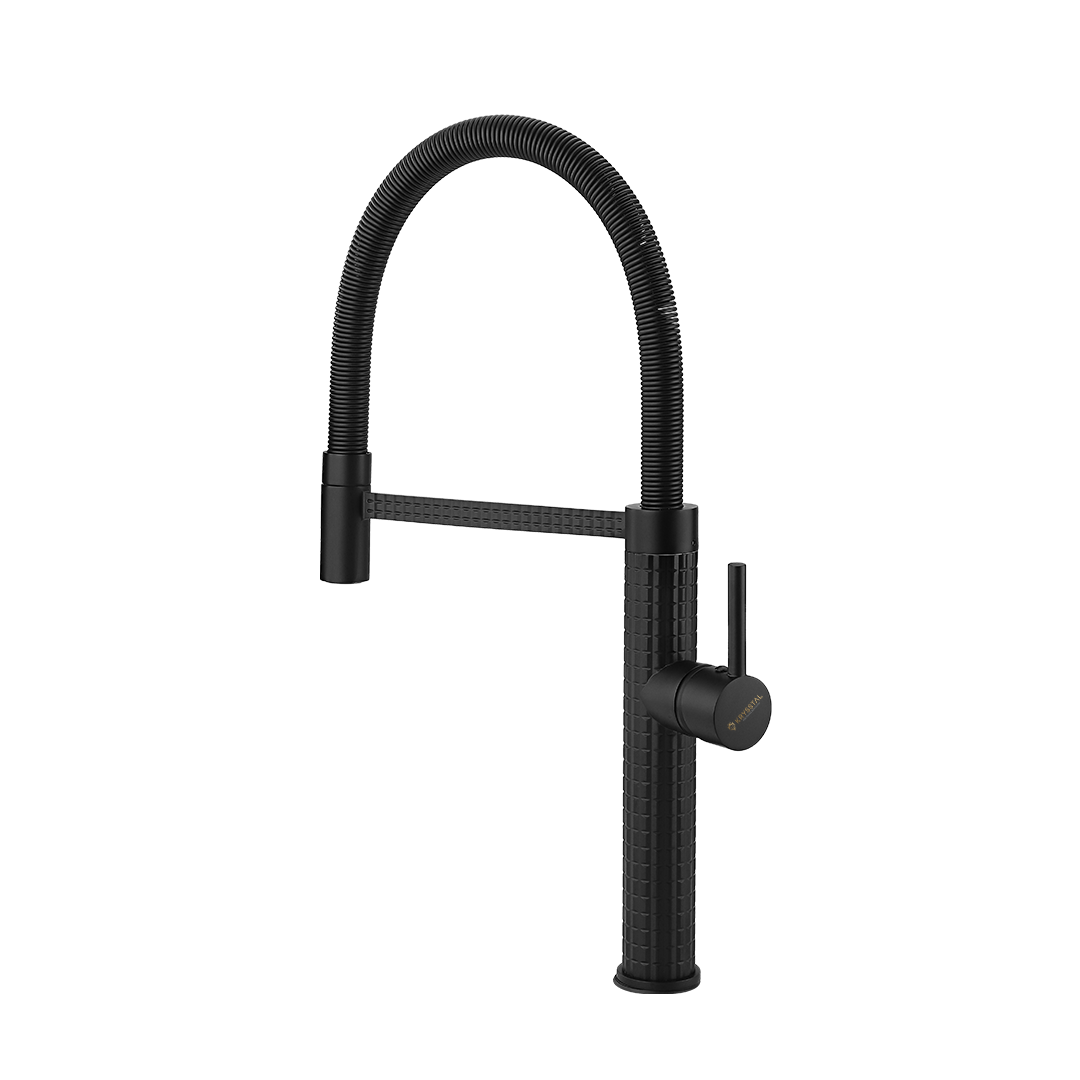 Regent Black Flexible Pull-out Kitchen Sink Mixer Tap