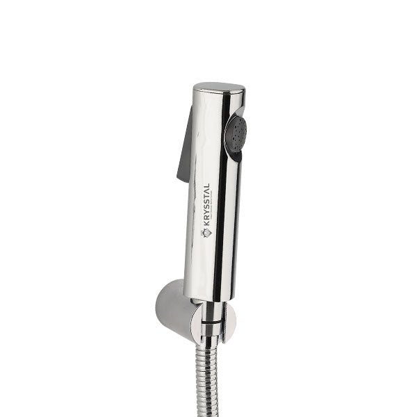 Robinet de salle de bain Jetflow Chrome avec tube de douche en acier inoxydable 304 (1 m) et crochet mural