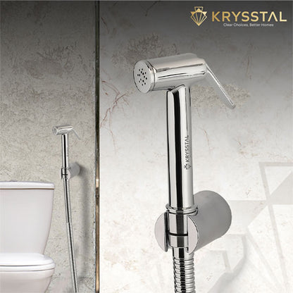 Topaz Brass Health Faucet with 304-SS Shower Tube (1m) & Wall Hook