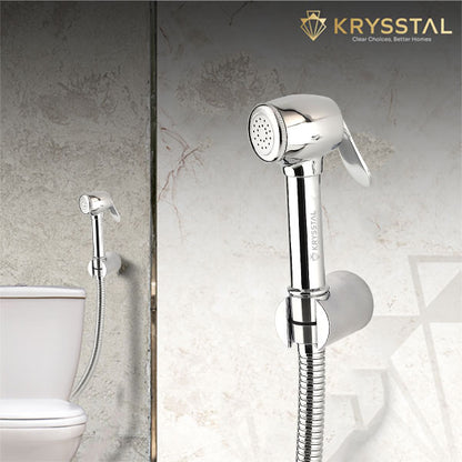 Diamond Brass Health Faucet with 304-SS Shower Tube (1m) & Wall Hook