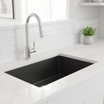 Black Handmade Single Bowl (24 x 18 x 10 Inches) Kitchen Sink