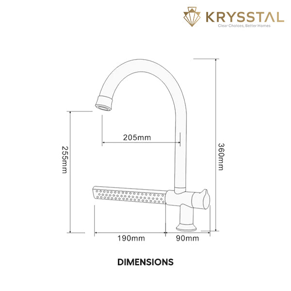 Cascade Waterfall Kitchen Sink Tap