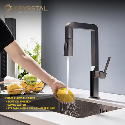 Squareline Digital Pull-out Kitchen Sink Mixer Tap