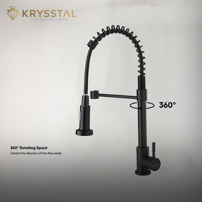 Shadow Black Flexible Pull-out Kitchen Sink Mixer Tap