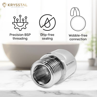 Extension Nipple (1.5 Inches) Chrome Plated Brass - Pack of 2