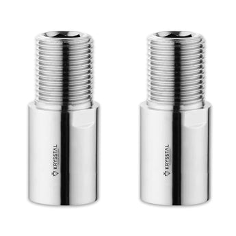 Extension Nipple (2 Inches) Chrome Plated Brass - Pack of 2