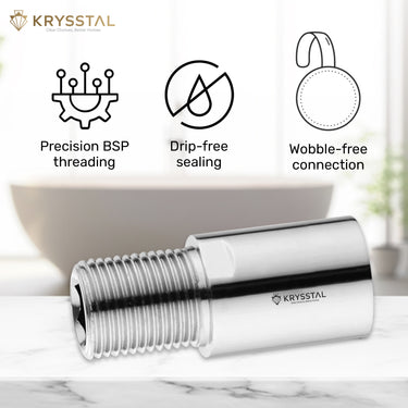 Extension Nipple (2 Inches) Chrome Plated Brass - Pack of 2