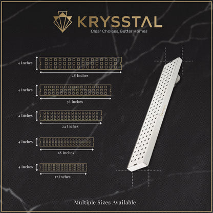 Quattro 304-SS (24"x 4") Shower Drain Channel with Cockroach Trap