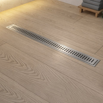 Vertiline 304-SS (36"x 4") Shower Drain Channel with Cockroach Trap - Side Hole