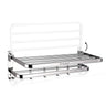 Chrome towel rack with a clear plastic cover on a white background, featuring the Krysstal brand.