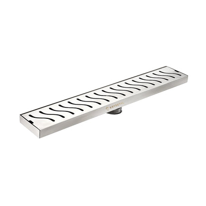 Ripple 304-SS (24"x 4") Shower Drain Channel with Cockroach Trap